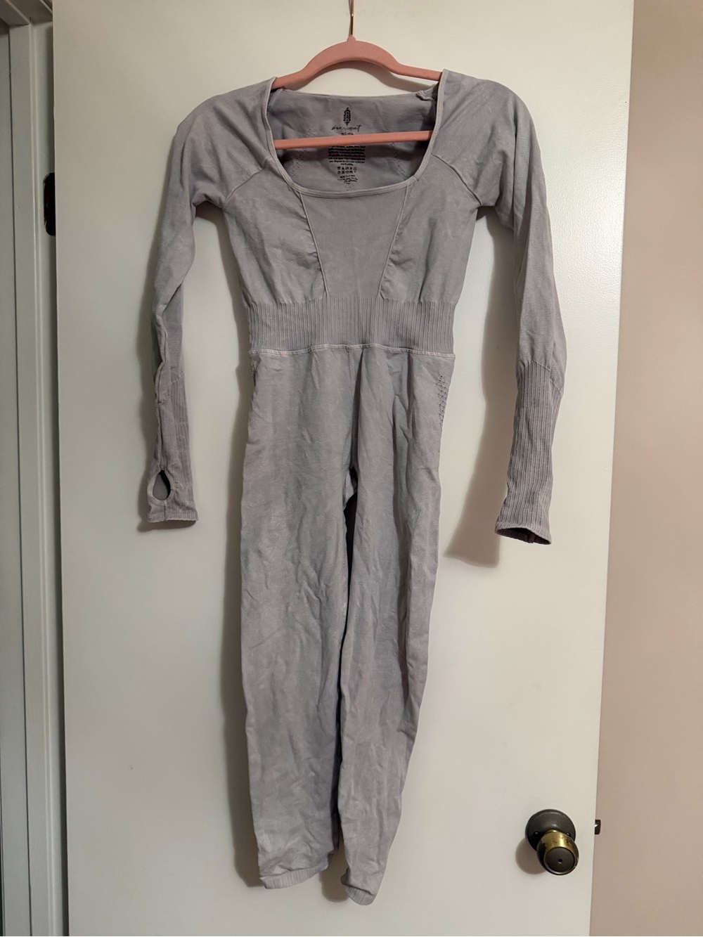 Free People Movement -Light Gray One-Piece Jumpsuit Romper